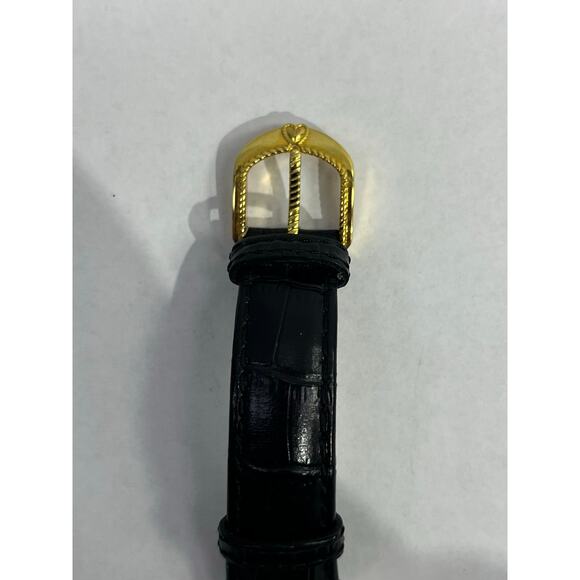 Judith Ripka Women’s Watch Floating Heart Charm Black Leather - Picture 8 of 10